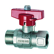 Полнопроходной шаровой кран 1/2"(BP)-М24х19, красная ручка