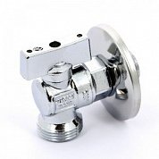 Кран шаровый BUGATTI MINNESOTA для подключения стиральной машины с розеткой угловой 1/2"x3/4"