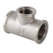 Тройник резьбовой 1" х 3/4" х 1" переходной (ВР) латунь-никель VALTEC (VTr.750.N.0605)