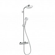 Душевая система HansGrohe HG Crometta 160 1jet Showerpipe, белый/хром (с термостатом)