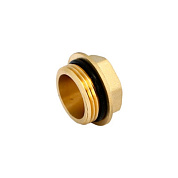 Заглушка резьбовая (НР) 1" со шляпкой с O-RING, латунь UNI-FITT OPTIMAL (608G4201)