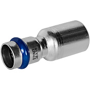 Муфта переходная 28 х 18 мм, ВПр-НПр под пресс, из нержавеющей стали STOUT (SSS-2020-002818)
