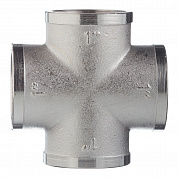 Крестовина резьбовая (ВР) 1" латунь-никель VALTEC (VTr.760.N.0006)