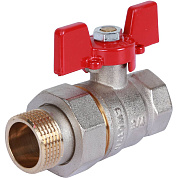 Кран шаровый ROMMER 3/4" ВН -  с американкой бабочкой 