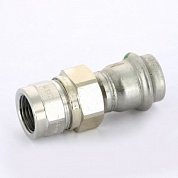 Муфта пресс-В разъёмная 22x1/2" с плоской прокладкой нержавеющая сталь Sanpress Inox VIEGA Диаметр - 22 мм.