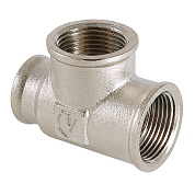 Тройник резьбовой 1/2" х 3/4" х 1/2" переходной (ВР) латунь-никель VALTEC (VTr.750.RN.040504)