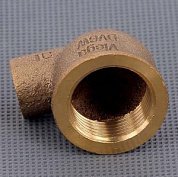 Угол 90° переходной пайка - ВР 15 x 3/4" VIEGA бронза Угол