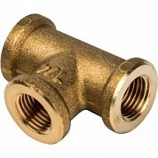 Тройник резьбовой ВР 1/4" латунь STOUT