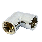 Угол резьбовой 90° (ВР) 1/2" бронза хромированная VIEGA (105600)