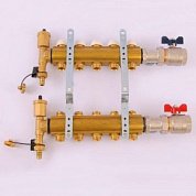 Колл. группа TIEMME 1"x3/4" ЕК 5 выходов с термостатическими вентилями