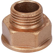 Переходник резьбовой 1/2" x 3/4" ВН под ключ, латунь STOUT