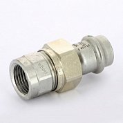Муфта пресс-В разъёмная 18x1/2" с плоской прокладкой нержавеющая сталь Sanpress Inox VIEGA Диаметр - 18 мм.