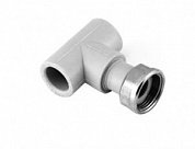 Тройник с накидной гайкой (ВР) 20 х 3/4" ПП (PP-R100) серый HEISSKRAFT