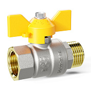 Кран шаровый ВН 1/2" газовый LD Pride, полный проход, бабочка
