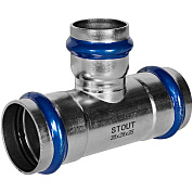 Тройник переходной под пресс 35 х 28 х 35 мм, из нержавеющей стали STOUT (SSS-2014-352835) 