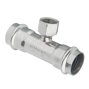 Тройник В-пресс 42 x 1/2" x 42 нержавеющая сталь VALTEC