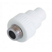 Муфта комбинированная KALDE 20 х 1/2" НР полипропиленовая PP белая