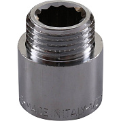 Удлинитель резьбовой 1/2" x 20 мм НР-ВР хромированный TIEMME