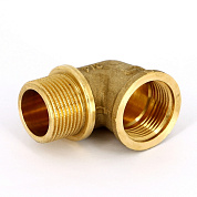 Колено резьбовое ВН 3/4" x 3/4" с упором, латунь UNI-FITT
