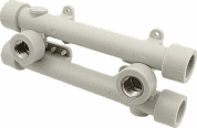 Настенный комплект (двойное колено) 25 х 1/2" (ВР) PP-R FV-PLAST серый