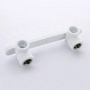 Водорозетка двойная 20 х 1/2" (ВР) на планке PRO AQUA полипропиленовая PP-R