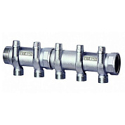 Запорный коллектор FAR 1 1/2"(ВР-НР) с 4 отв. М33х1,5 для труб 20-26 мм