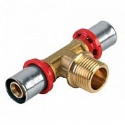 Тройник (НР) 16 x 1/2" x 16 под пресс для МП труб TIEMME
