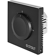 Термостат универсальный 1 Вт, 3 А, ON/OFF, STOUT, черный (STE-2001-130220)