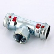 Тройник пресс-В 28x3/4"x28 оцинкованная сталь Prestabo VIEGA Диаметр - 28 мм.