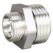 Ниппель переходной 1/2" х 3/8" никелированный (НР) LD Pride