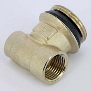 Концевик (тройник) для коллектора TIEMME 1/2"х1"х3/8" никелированный