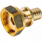 Муфта с накидной гайкой 16 x 3/4" аксиальная для труб PE-X STOUT
