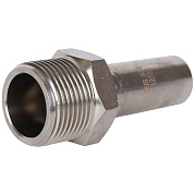 Вставка переходная под пресс 18 x 3/4" (НР) из нержавеющей стали ROMMER