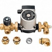 Насосно-смесительный узел STOUT 1" с клапаном и насосом Grundfos UPSO