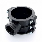 Врезка монтажная седельная 125 x 2" ВР, 6 болтов, для водопроводных труб ПНД UNIDELTA
