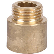 Удлинитель резьбовой 1/2" x 20 мм НР-ВР латунь TIEMME