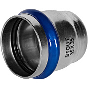 Заглушка под пресс 35 мм, из нержавеющей стали STOUT (SSS-2025-000035)