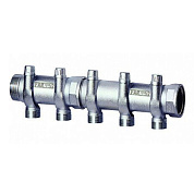 Запорный коллектор FAR 1 1/2"(ВР-НР) с 5 отв. М33х1,5 для труб 20-26 мм