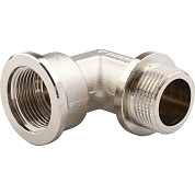 Колено с упором ВР-НР 1/2" x 1/2" никель TIEMME