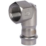 Угол 90° переходной под пресс 18 x 1/2" (ВР) из нержавеющей стали ROMMER