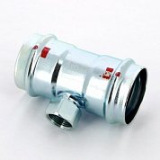 Тройник пресс-В 54x3/4"x54 оцинкованная сталь Prestabo VIEGA Диаметр - 54 мм.