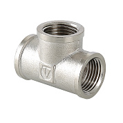 Тройник резьбовой (ВР) 1" латунь-никель VALTEC (VTr.130.N.0006)