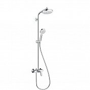Душевая система HansGrohe HG Crometta 160 1jet Showerpipe, белый/хром