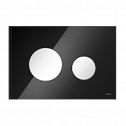 Стеклянная панель смыва TECEloop черные клавиши, белая панель, для инсталляции, 216 x 145 x 6 мм 9240654