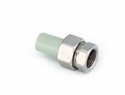Муфта комбинированная разъемная 25 х 1" (ВР) ПП (PP-R100) серая HEISSKRAFT