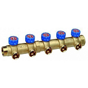 Регулирующий коллектор FAR 1 1/4" (НР - ВР) c 2-мя отводами М33х1,5 (межосев. 70 мм)