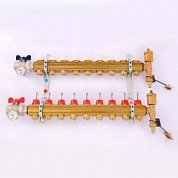 Колл. группа TIEMME 1"x3/4" ЕК 9 выходов с термостатическими вентилями