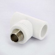 Тройник 25 х 1/2" (НР) PRO AQUA полипропилен PP-R