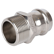 Переходник прессовой 35 x 1"1/4 (НР) из нержавеющей стали ROMMER