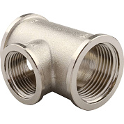 Тройник резьбовой ВР 1" x 3/4" x 1" никель TIEMME